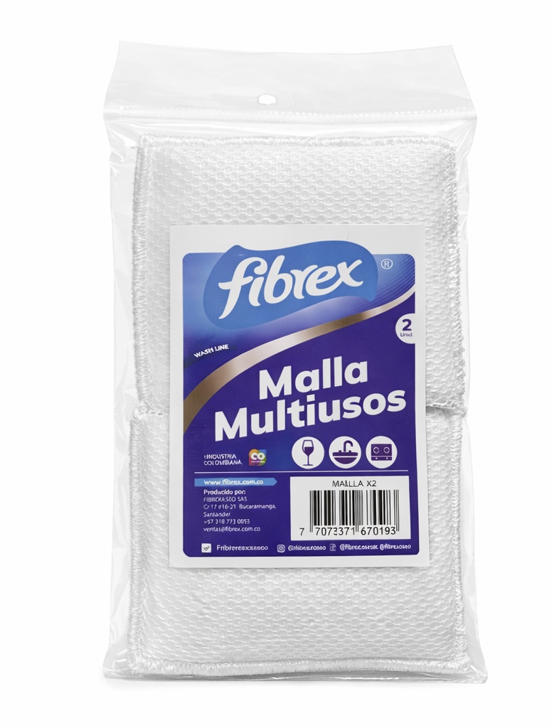 ESPONJA MALLA BLANCA X2